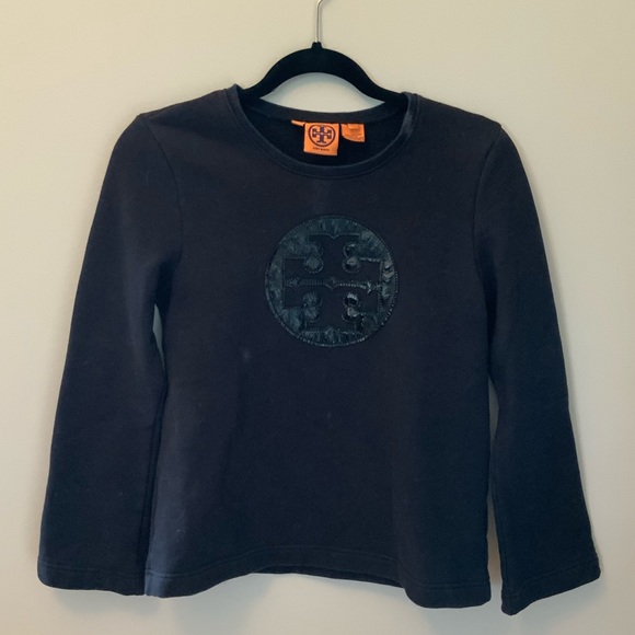 Tory Burch Tops - Black Tory Burch sweatshirt sz s